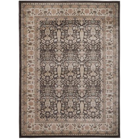 RADICI 3812-1011-BROWN Garda Rectangular Oriental Rugs, Brown - 5 ft. 3 in x 7 ft. 3 in. 3812/1011/BROWN